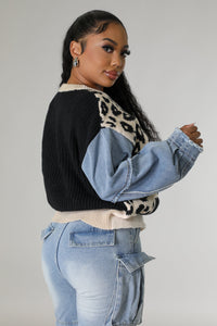 ARELIA KNITTED DENIM SWEATER