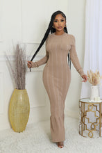 Load image into Gallery viewer, KHAKI SWEATER MAXI DRESS