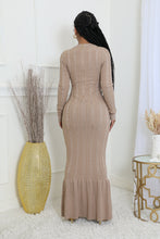 Load image into Gallery viewer, KHAKI SWEATER MAXI DRESS