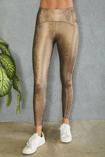 Load image into Gallery viewer, PU EMBOSSED SNAKE PRINT MOTION LEGGINGS