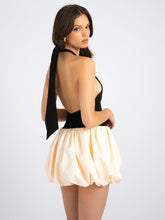 Load image into Gallery viewer, YAIRA BACKLESS DROP WAIST MINI BUBBLE DRESS