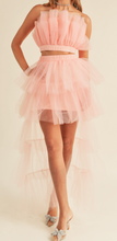 Load image into Gallery viewer, TULLE TUBE RUFFLE TOP AND LONG BACK SKIRT SET