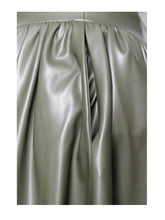 Load image into Gallery viewer, ELIANA OLIVE VEGAN LEATHER DRESS