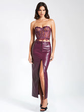 Load image into Gallery viewer, NYSSA PURPLE LACE CORSET BUSTIER TOP