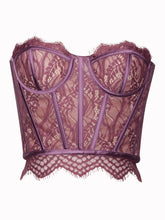 Load image into Gallery viewer, NYSSA PURPLE LACE CORSET BUSTIER TOP