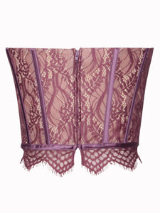 NYSSA PURPLE LACE CORSET BUSTIER TOP