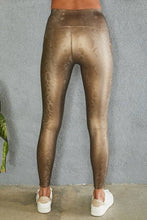 Load image into Gallery viewer, PU EMBOSSED SNAKE PRINT MOTION LEGGINGS