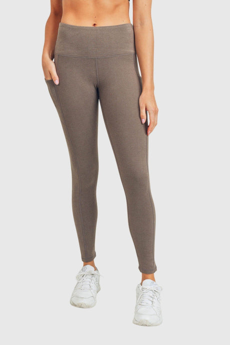 HIGH-RISE EMORY RIBBED LEGGINGS